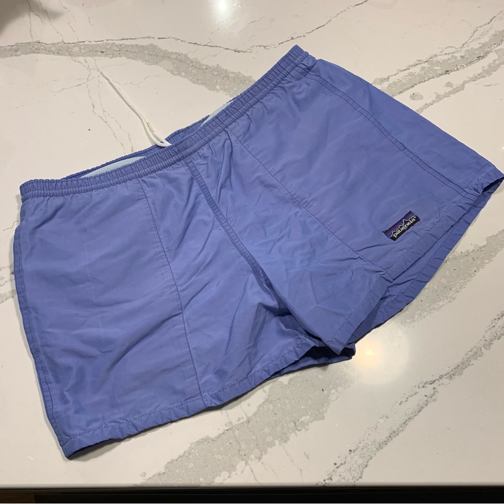 Patagonia Unisex Shorts Outdoor Hiking Swim Shorts Blue Purple Size MEDIUM